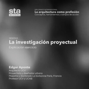 SESIÓN 08: La investigación proyectual: Explicación de ejercicio. Por Edgar Aponte