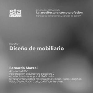 SESIÓN 21: Diseño de mobiliario. Por Bernardo Mazzei
